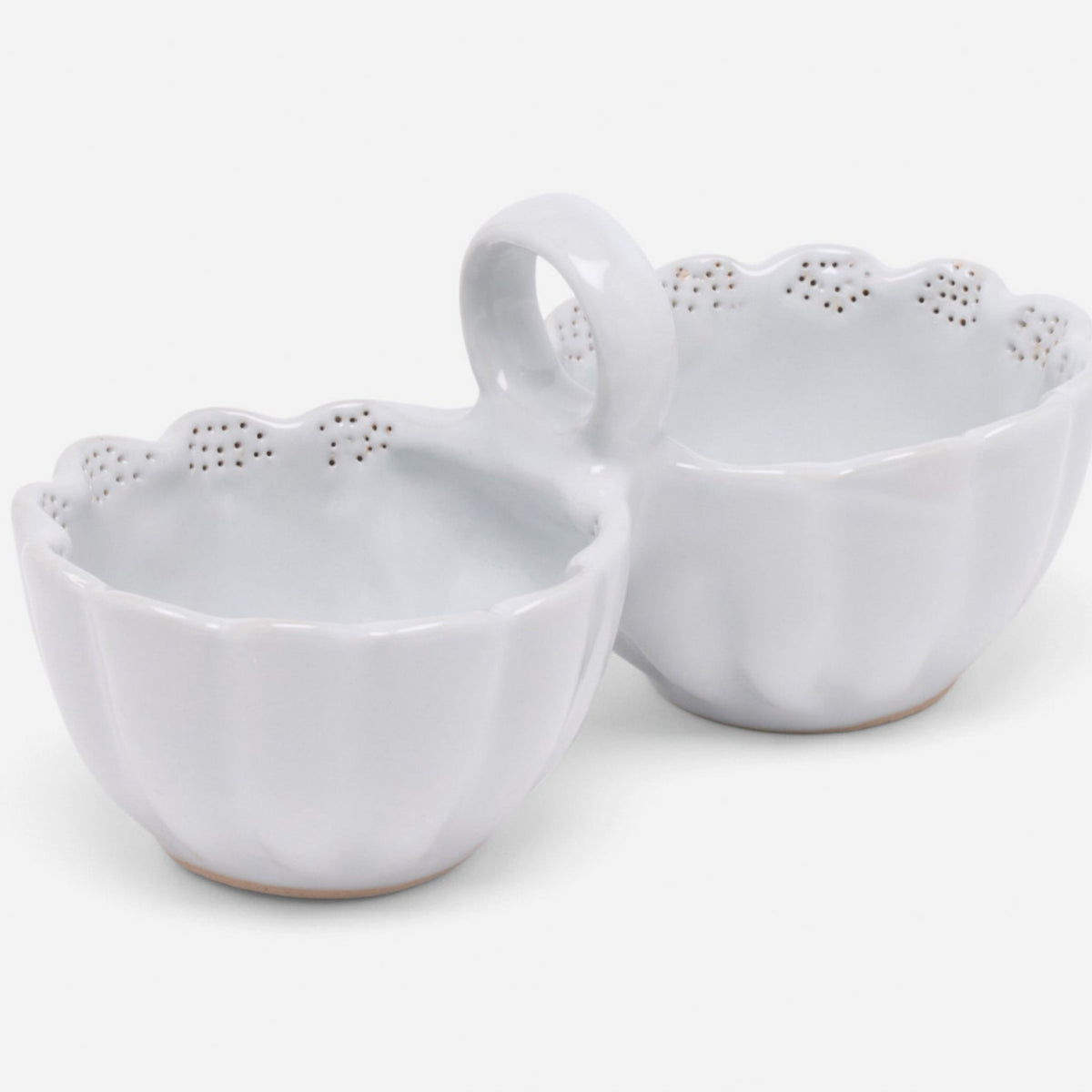 Camilla Double Snack Bowl in Cloud Gray