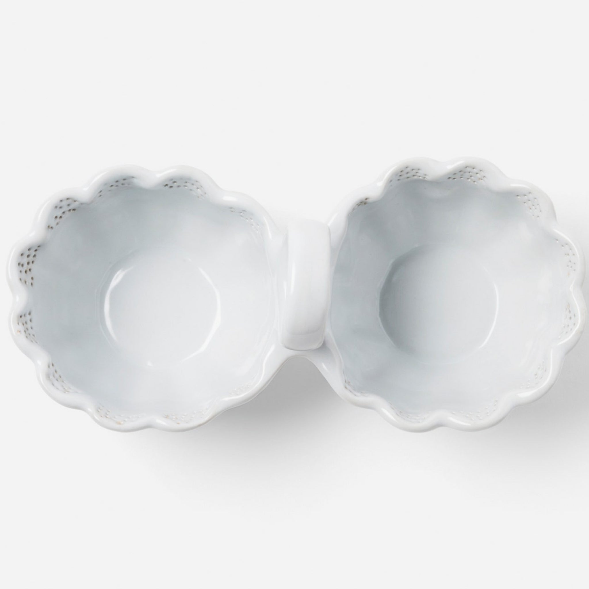 Camilla Double Snack Bowl in Cloud Gray