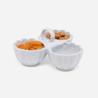 Camilla Triple Snack Bowl in Cloud Gray