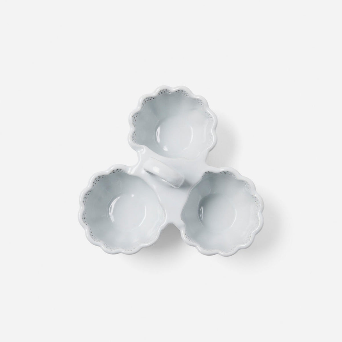 Camilla Triple Snack Bowl in Cloud Gray