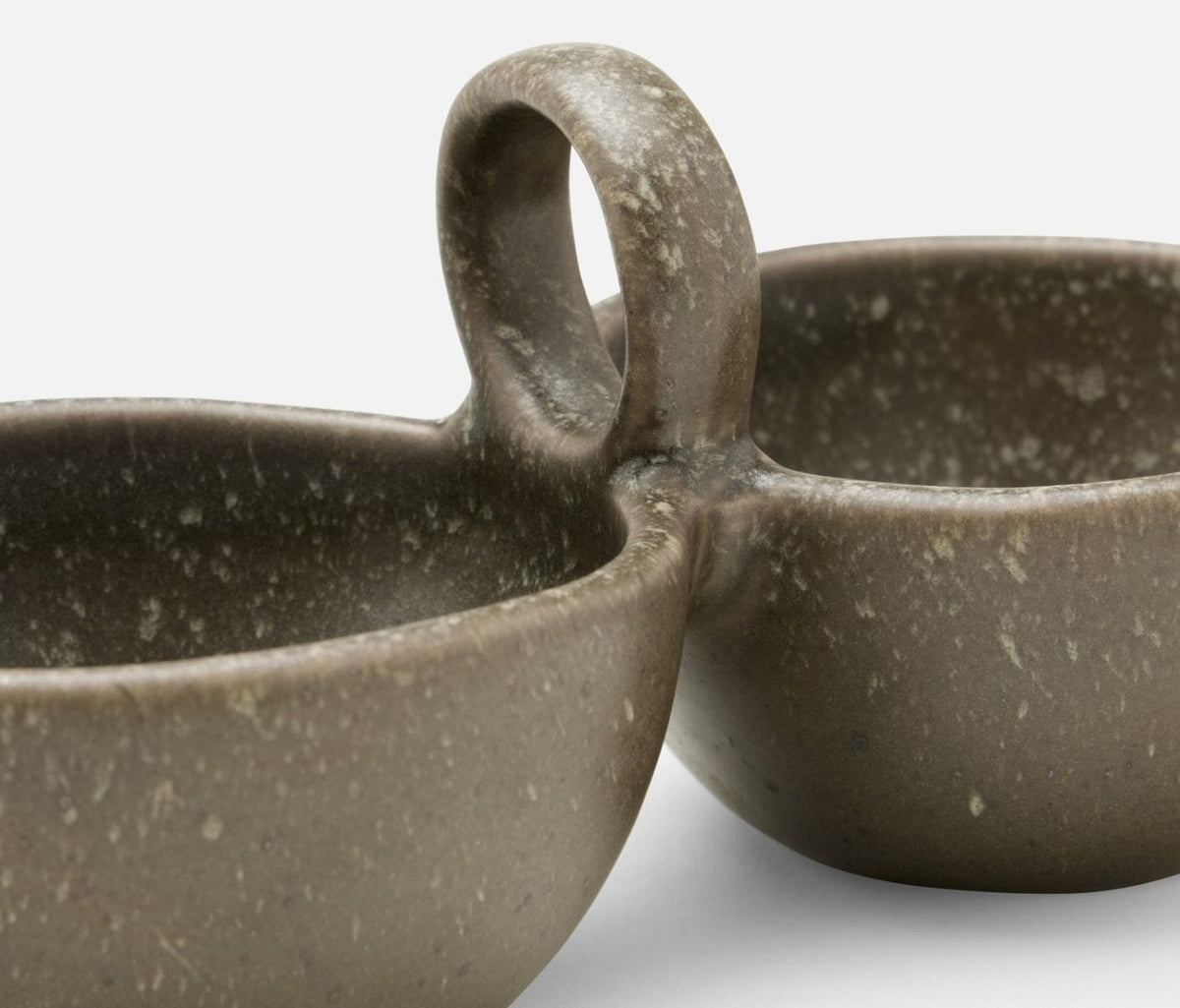 Desmond Double Snack Bowl in Gray Salt Glaze (Set of 2)