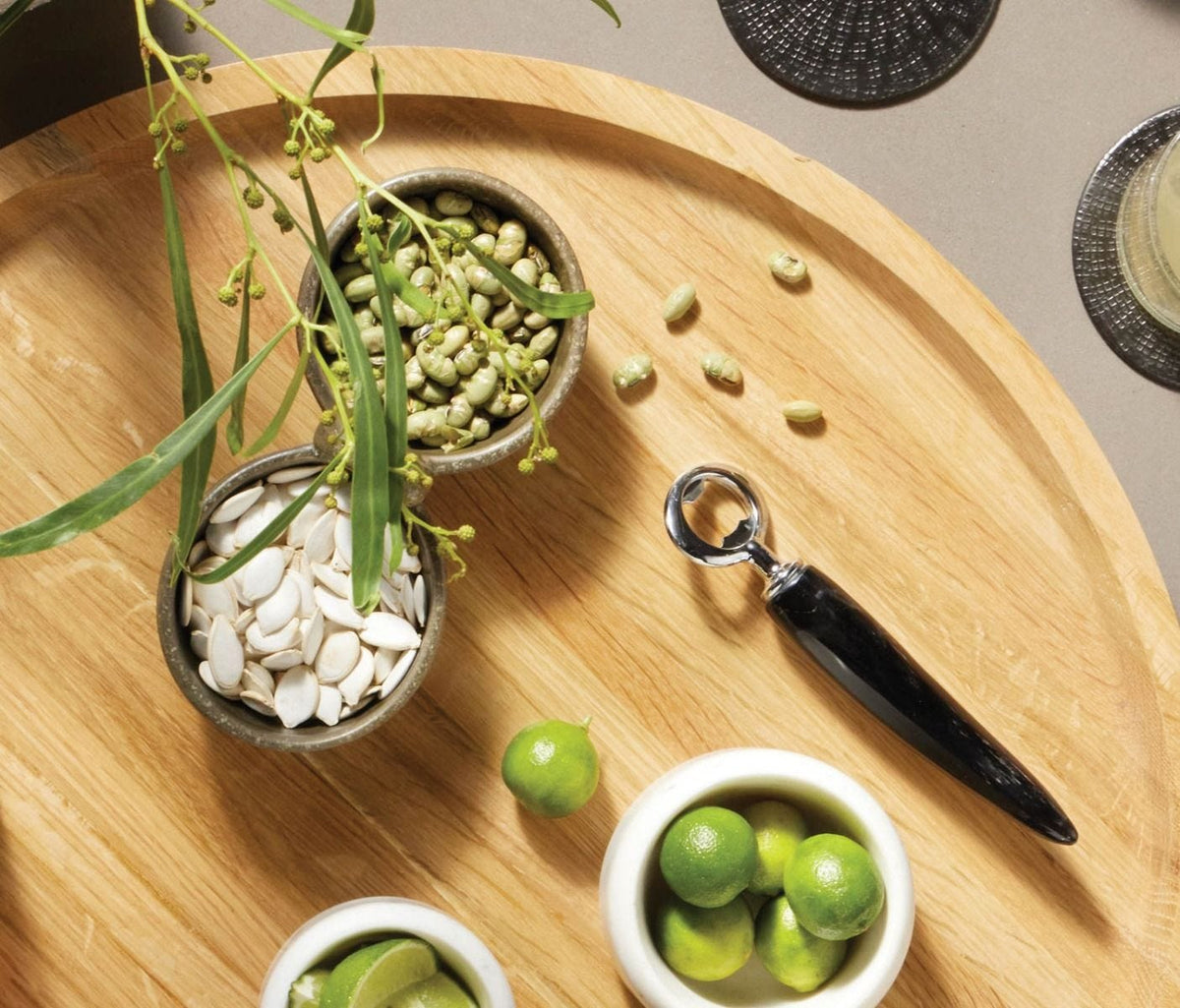 Desmond Double Snack Bowl in Gray Salt Glaze (Set of 2)