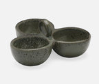 Desmond Triple Snack Bowl in Gray Salt Glaze