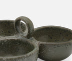 Desmond Triple Snack Bowl in Gray Salt Glaze
