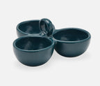 Desmond Triple Snack Bowl in Midnight Teal