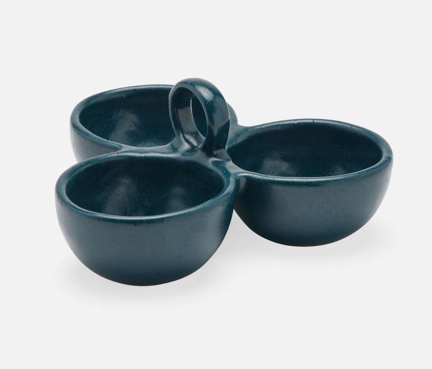 Desmond Triple Snack Bowl in Midnight Teal