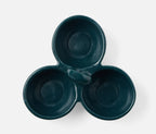 Desmond Triple Snack Bowl in Midnight Teal
