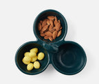 Desmond Triple Snack Bowl in Midnight Teal
