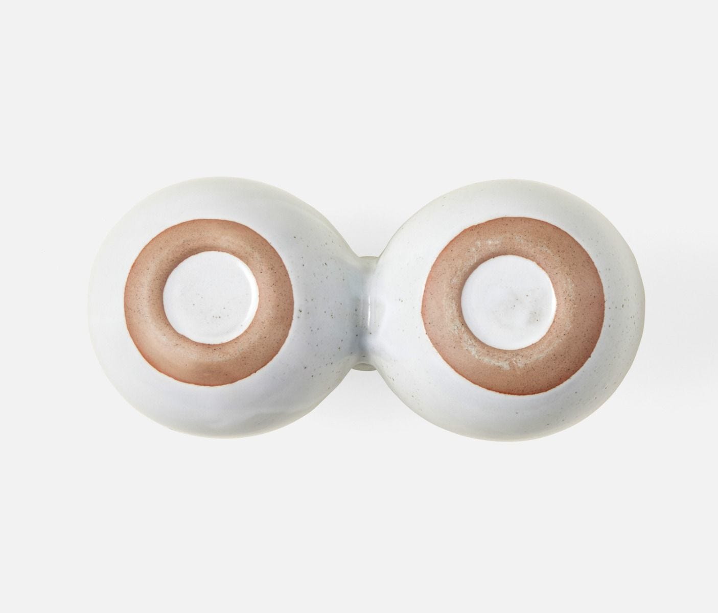 Desmond Double Snack Bowl in White Salt Glaze (Set of 2)