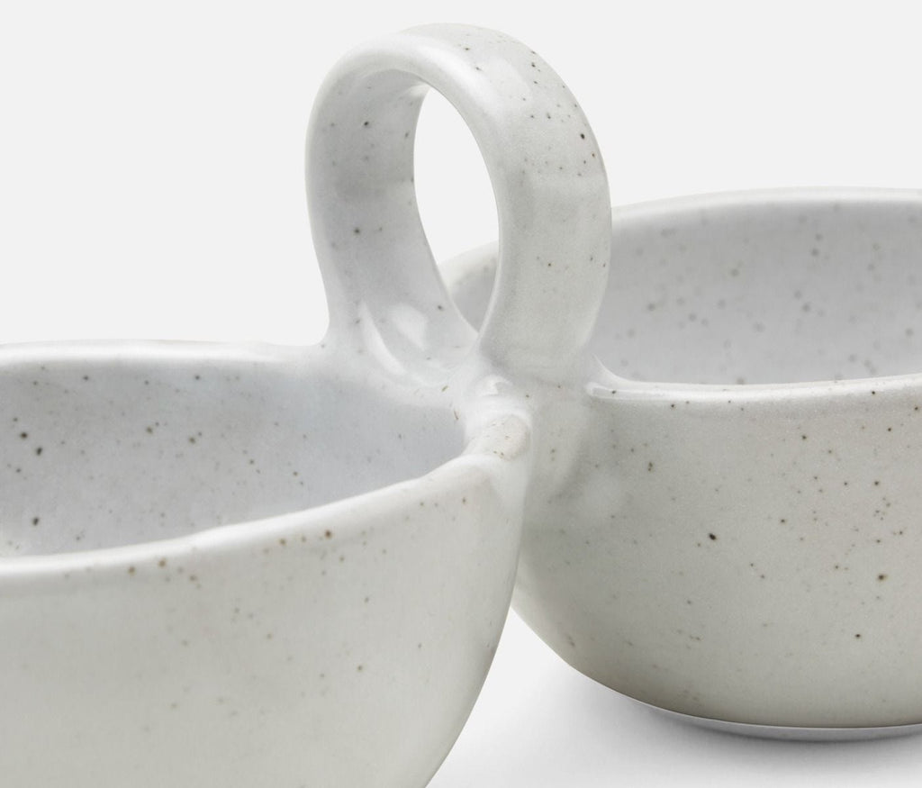 Desmond Double Snack Bowl in White Salt Glaze (Set of 2)