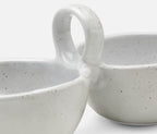 Desmond Double Snack Bowl in White Salt Glaze (Set of 2)