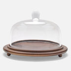 Presley Round Serving Platter with Cloche, Small
