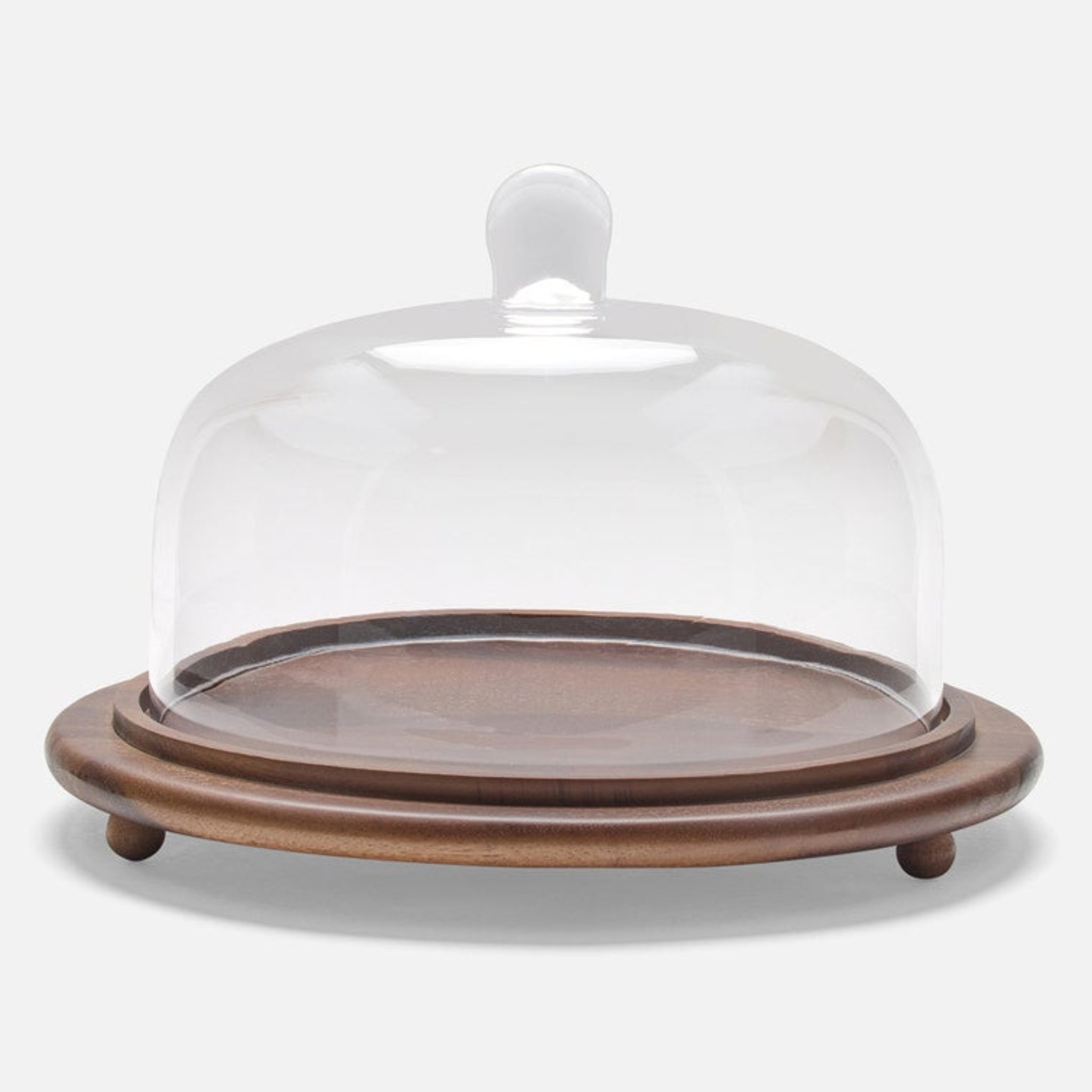 Presley Round Serving Platter with Cloche, Small