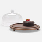 Presley Round Serving Platter with Cloche, Large