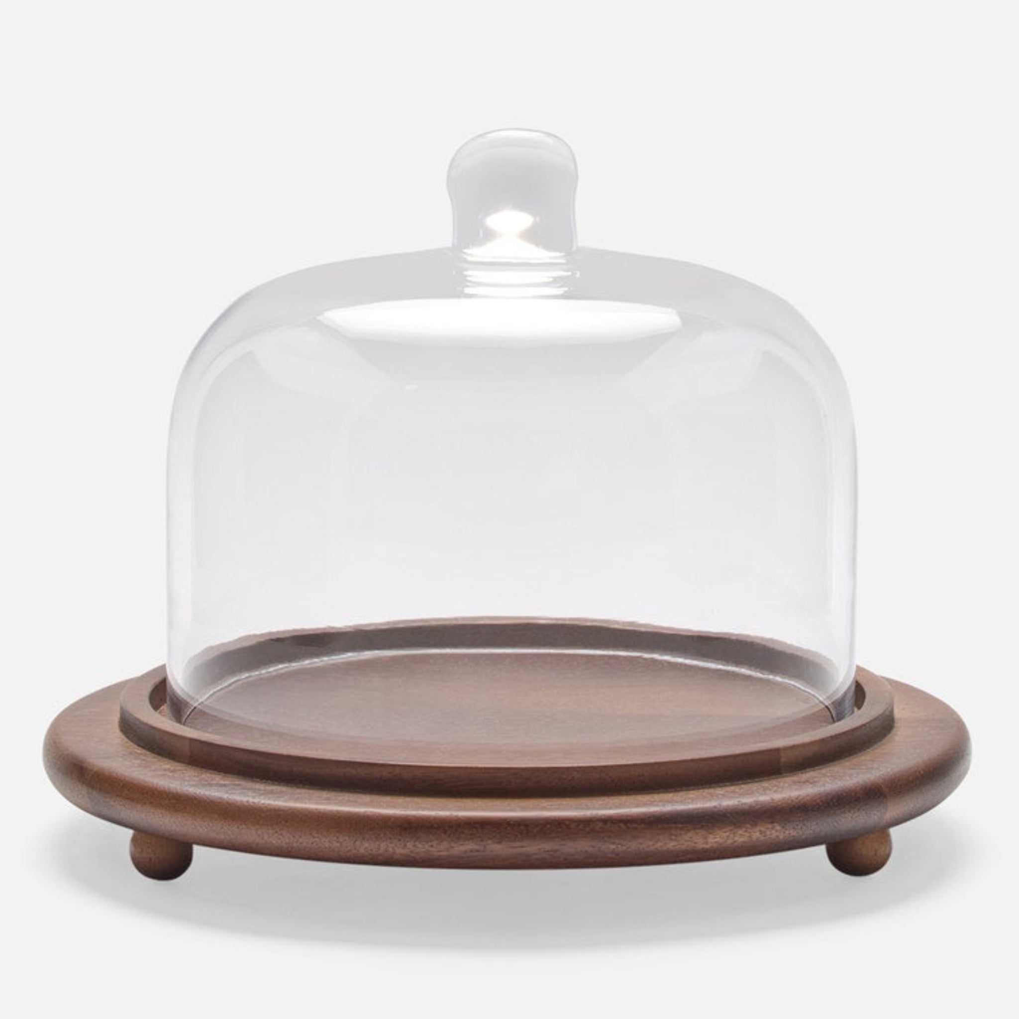 Presley Round Serving Platter with Cloche, Large