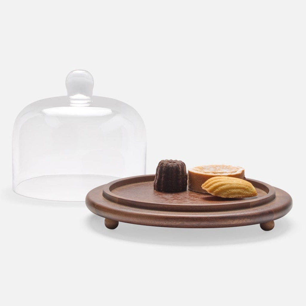 Presley Round Serving Platter with Cloche, Large