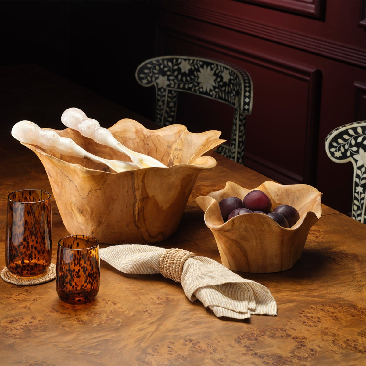 Timothee Teak Fruit Bowl, Large