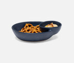Marcus Oval Olive Bowl in Matte Navy (Set of 2)