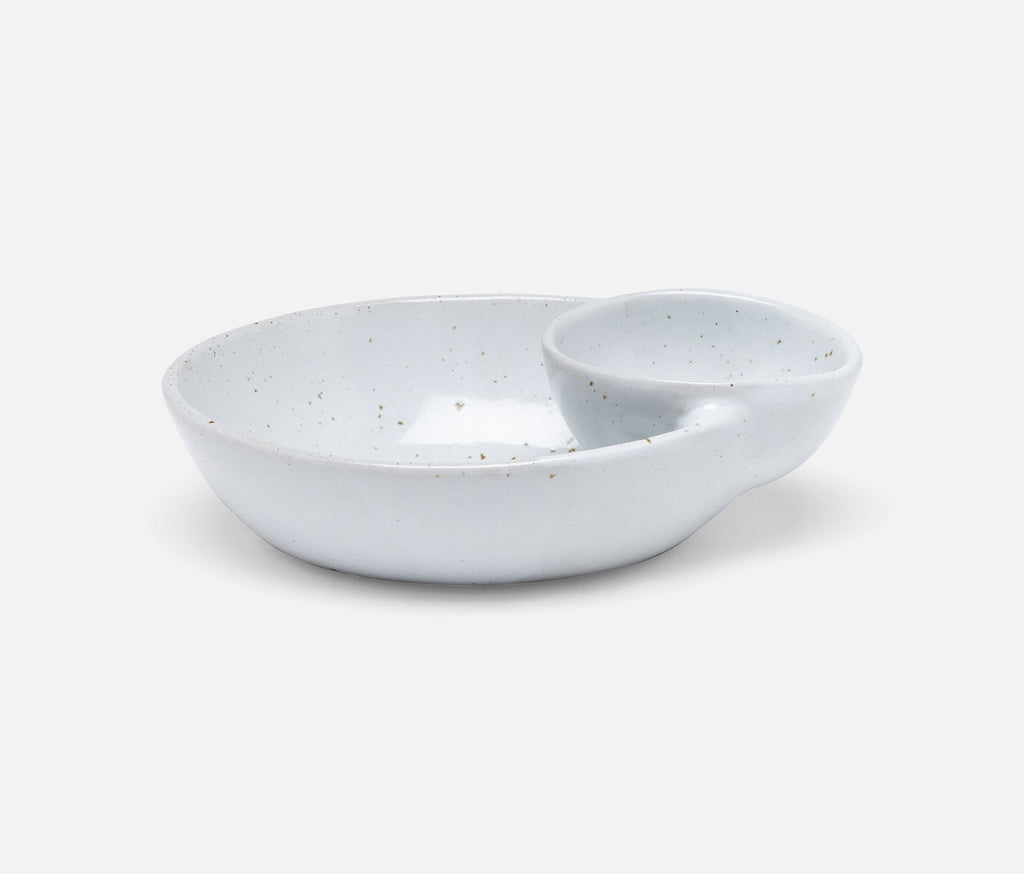 Marcus Oval Olive Bowl in White Salt Glaze (Set of 2)