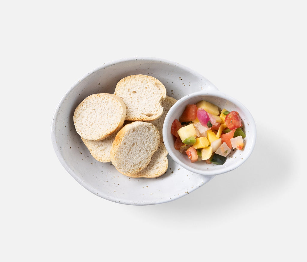 Marcus Oval Olive Bowl in White Salt Glaze (Set of 2)