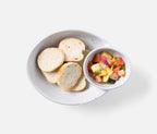 Marcus Oval Olive Bowl in White Salt Glaze (Set of 2)