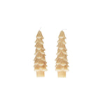 Set of 2 Tree Candles, Eggnog, Small